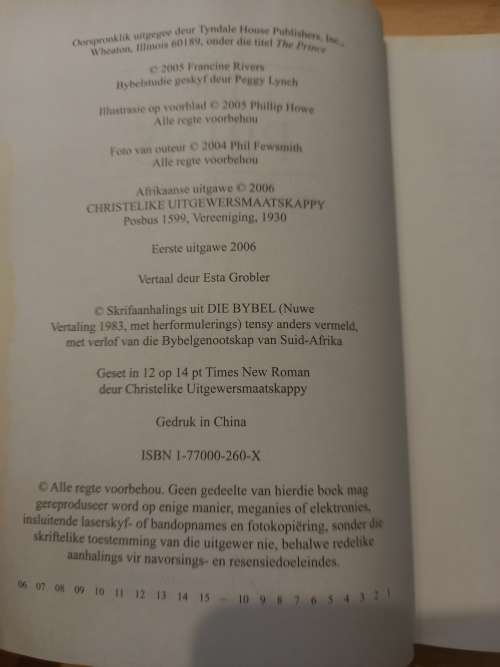 Die prins - Francine Rivers 2006