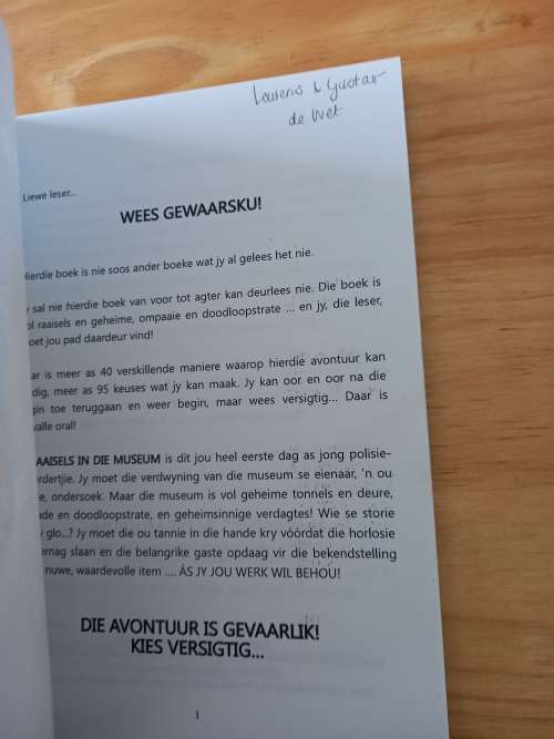 Anna Emm Jeugverhale, kies jou avontuur, Raaisels in die museum - Corlie Putter 2016