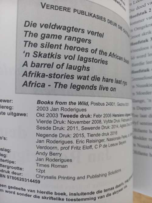 Die Veldwagters vertel verder - Jan Roderigues 2016