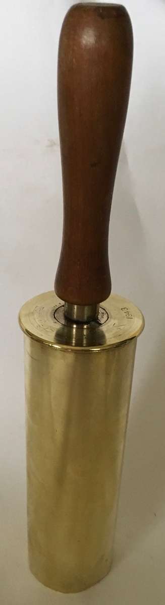 Trench Art  copper bell with wooden handle
