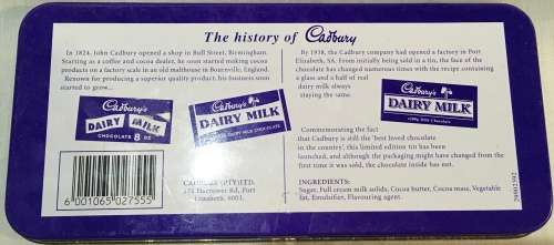 Cadbury`s chocolate tin