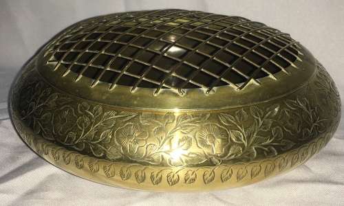 Rose/ flower brass bowl