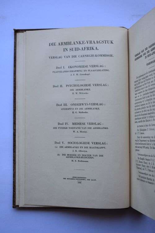 E. G. Malherbe: Onderwys En Die Armblanke. Stellenbosch, 1932.