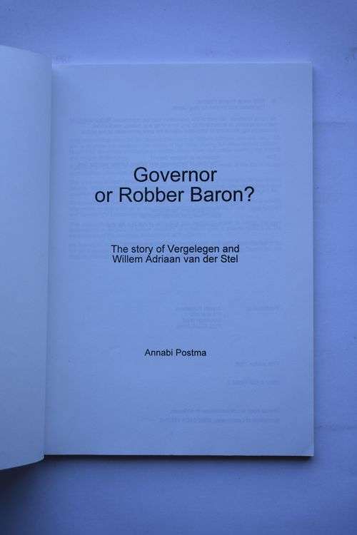 Annabi Postma: Governor or Robber Baron? Somerset West, 1996.