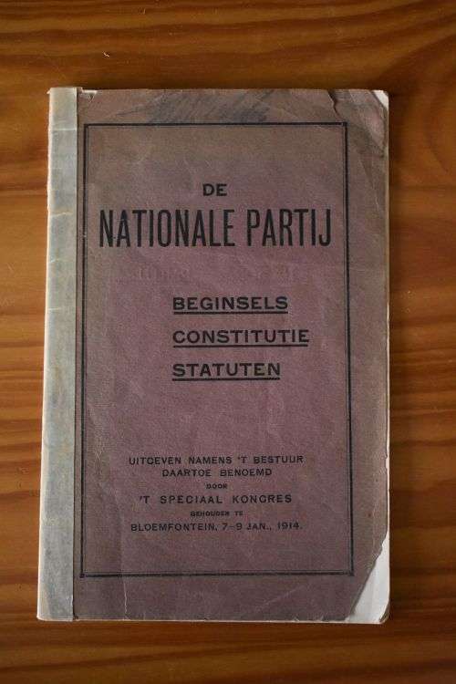 Leden van `T: De Nationale Partij. Bloemfontein, 1914.