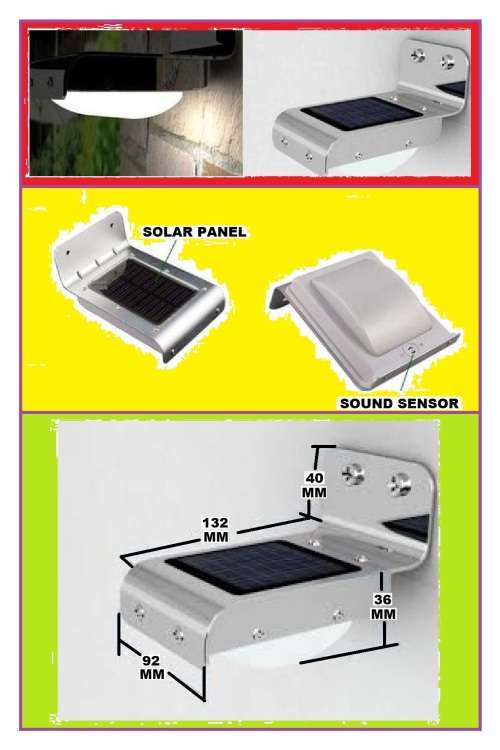 SOUND SENSOR , SOLAR POWER OUTDOOR LIGHT