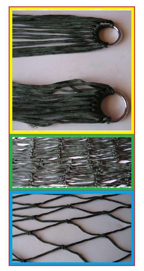 COMFORTABLE HAMMOCK MADE OF FINE NYLON MESH ROPE---ON SPECIAL NOW