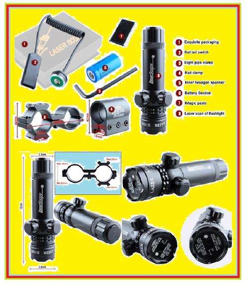 GUN TACTICLE RED DOT LASER SIGHT