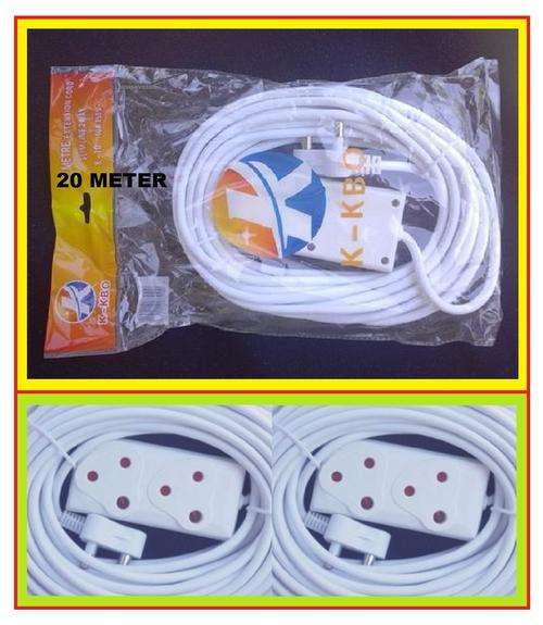 20 METER 250 VOLT LEAD EXTENSION WITH 2 WAY PLUG