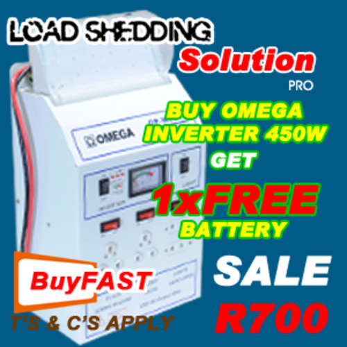 BUY Omega 450W INVERTER get 1 FREE BATTERY -FREE DELIVERY by Buyfast