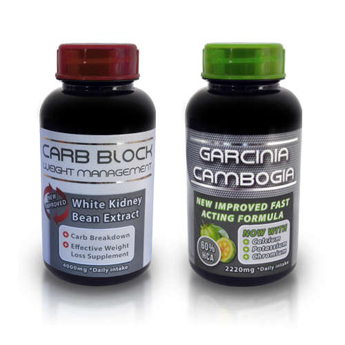 Super Garcinia Cambogia 120 Caps + Carb Block (White Kidney Bean)