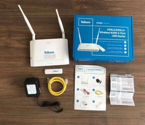 Telkom D-Link DSL-G225 Wireless N300 ADSL2+/VDSL2 Modem Router
