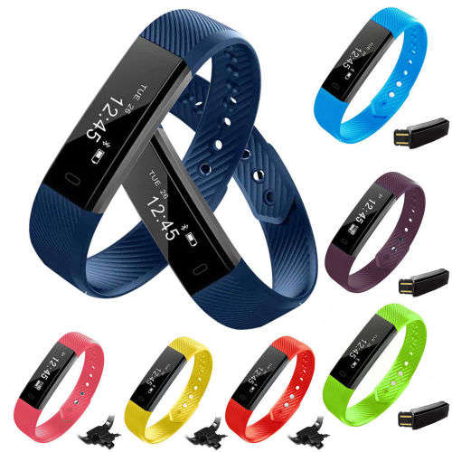 ID115HR Sports Smart Watch Fitness Activity Tracker Bluetooth Sleep Step Counter