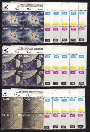 CISKEI - 2nd DEFINITIVES 1991 - FULL SET OF UM CONTROL BLOCKS
