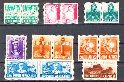 SOUTH AFRICA - SET OF LIGHTLY MOUNTED MINT LARGE WAR