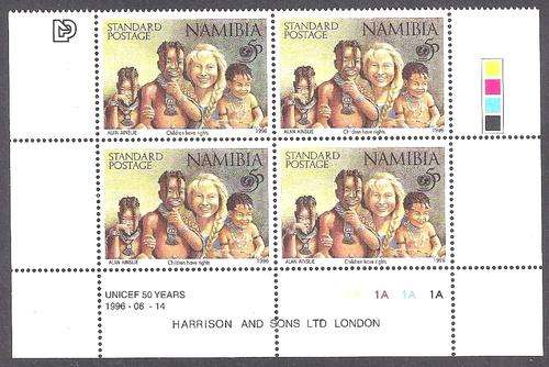 NAMIBIA - SET OF UM CONTROL BLOCKS - UNICEF 1996