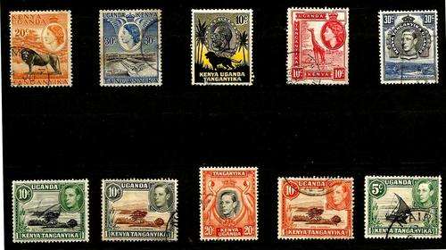 KENYA, UGANDA TANGANYKIA.  - SELECTION (A) OF 10 FINE STAMPS