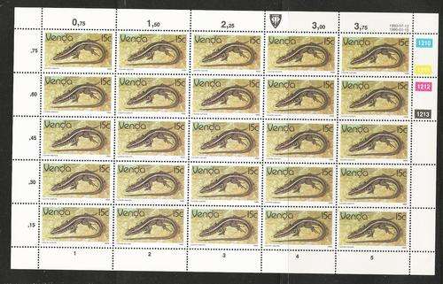 VENDA - FULL SHEET OF 25 UM STAMPS - 2nd DEFINITIVES - 15c CYL 1210