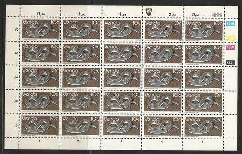 VENDA - FULL SHEET OF 25 UM STAMPS - 2nd DEFINITIVES - 10c CYL 1218