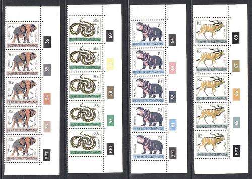 BOP - SET OF 17 VERY FINE 1st DEFINITIVE UM CONTROLS - ORIGINALS & REPRINTS - CV R319