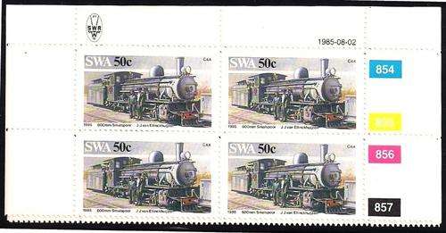 THEMATICS (STEAM LOCOMOTIVES / TRAINS) - SUPER SET OF CTO CONTROLS - NARROW GAUGE LOCOS - SWA 1985