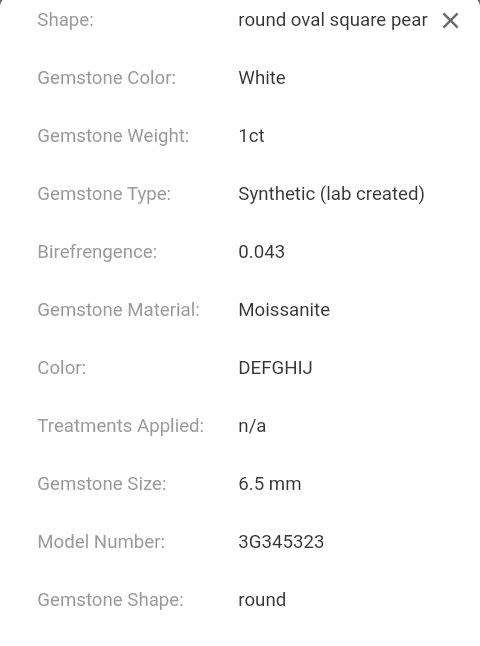 Moissanite Loose Stone 1.00ct White D Color Round Cut with Certificate Excellent cut