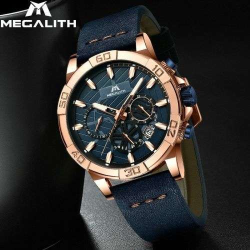 Watches Mens Sport chronograph waterproof watch men top brand MEGALITH 2020