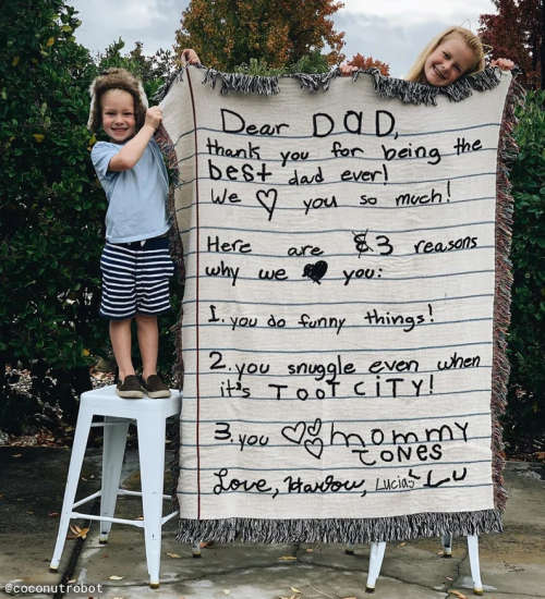 Custom Blanket with Personal Hand Written Note - Personal Gift Item