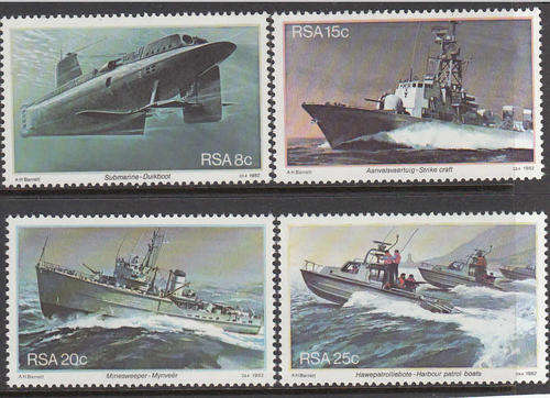 RSA: SACC 510-513: SIMONSTOWN NAVAL BASE - UNMOUNTED MINT SET OF 4 STAMPS