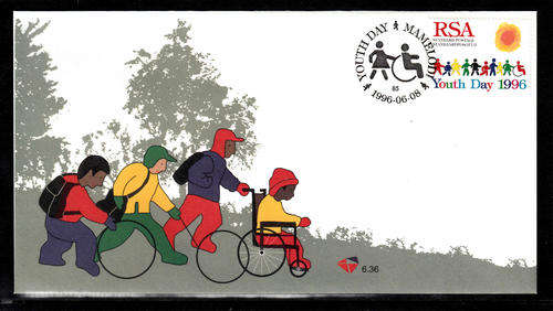 RSA: SACC 953: 8.6.1996 - FDC 6.36 - NELSON MANDELA'S CHILDREN'S FUND