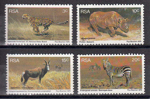 RSA: SACC 405-408 - 5.6.1976. WORLD ENVIRONMENT & NATURE CONSERVATION SET OF 4. U/MINT(**)