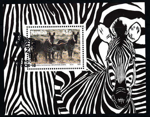 NAMIBIA SACC 37a: 18.4.1991: FOUNDATION M/SHEET NF2 - MOUNTAIN ZEBRA. USED (CTO)