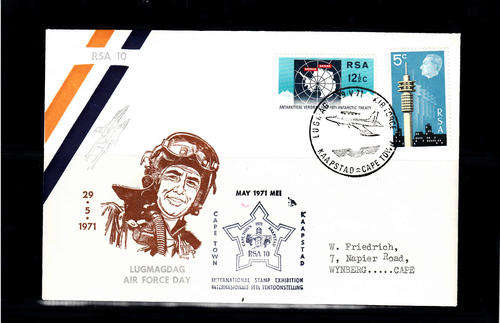 RSA: 29.5.1971: SPECIAL COVER - AIR FORCE DAY & RSA 10 INTERNATIONAL STAMP EXHIBITION