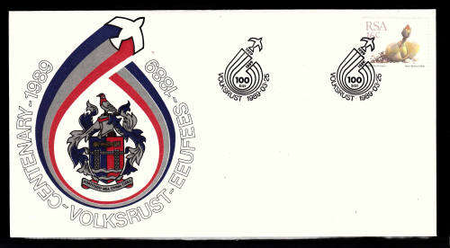 RSA: COVER - CENTENARY OF VOLKSRUST 1989. CANCELLED IN VOLKSRUST 25.3.1989