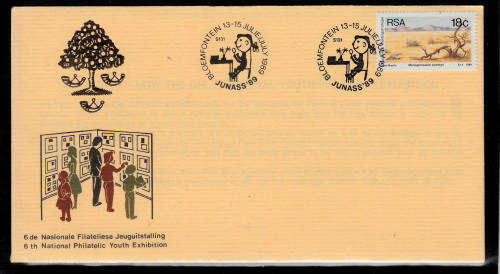 RSA: COVER - JUNASS '89. CANCELLED IN BLOEMFONTEIN 13-15.7.1989