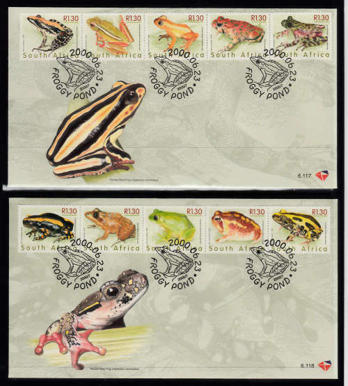 RSA: FDC 6.117 & 6.118: 23.6.2000: 2 COVERS - SOUTH AFRICAN FROGS