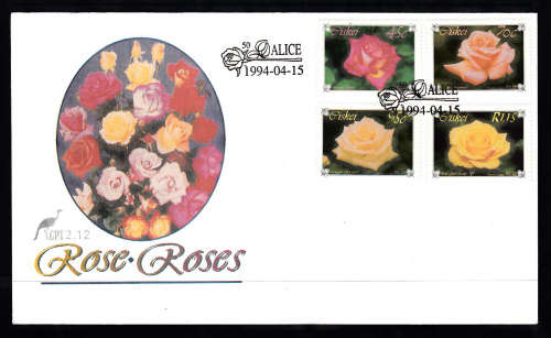 CISKEI:  SACC 251-254: FDC 2.12: 15.4.1994: HYBRID ROSES (LAST ISSUE OF CISKEI). CV 2017 R45
