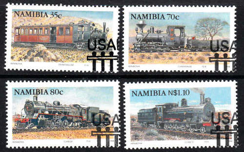 NAMIBIA: SACC 116-119: 5.8.1994: STEAM LOCOMOTIVES SET OF 4. USED(CTO)