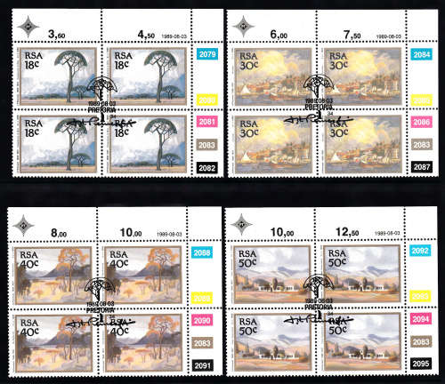 RSA: SACC 704-707: 3.8.1989: PIERNEEF PAINTINGS SET OF 4 CONTROLS. USED(CTO)