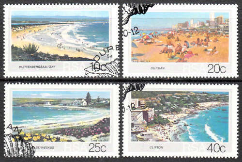 RSA SACC 553-556: 12.10.1983: S A BEACHES SET OF 4. USED(CTO)