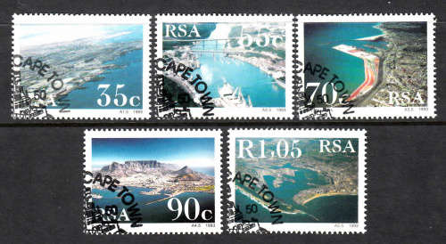 RSA SACC 790-794: 28.1.1993: S A HARBOURS SET OF 5. USED(CTO)