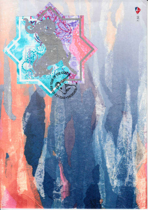 RSA: SACC 1514: FDC 7.50: ISSUED 1.11.2002: YEAR OF THE GOAT MINIATURE SHEET