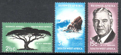 SWA 231-233: 6.1.1967 - VERWOERD COMMEMORATION SET OF 3. U/MINT(**)
