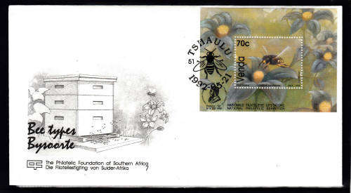 VENDA SACC 239a: 21.5.1992 - FDC V7 - BEES FOUNDATION MINIATURE SHEET