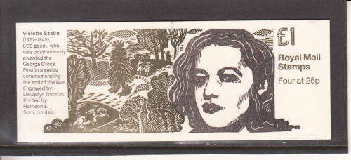 GB: SG FH36 - 1 POUND FOLDED BOOKLET (50TH ANNIV WORLD WAR SERIES NO 1) . SEE DESCRIPTION & 3 IMAGES