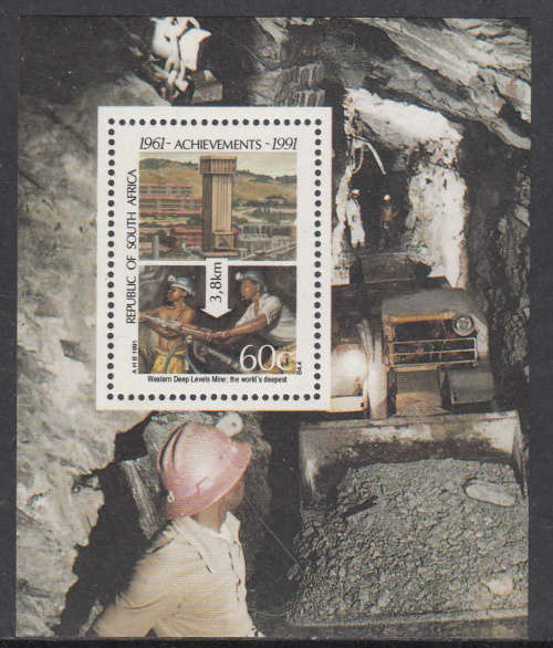 RSA: SACC 749a: 30.5.1991: 30TH ANNIV REPUBLIC FOUNDATION MINIATURE SHEET. U/MINT(**)