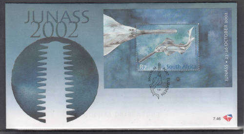 RSA: SACC 1512: FDC 7.46 ISSUED 23.10.2002: JUNASS 2002 MINIATURE SHEET. CV R55