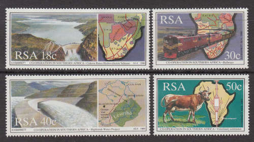 RSA: SACC 715-718: 15.2.1990: CO-OPERATION IN SOUTHERN AFRICA SET OF 4. U/MINT(**)