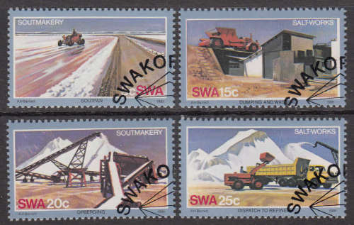 SWA: SACC 395-398: 4.12.1981: SALT INDUSTRY SET OF 4. USED(CTO)