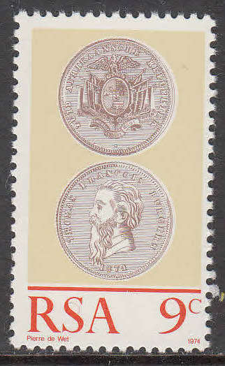 RSA: SACC 353: 6.4.1974:5TH NUMISMATIC CONVENTION BURGERSPOND. U/MINT(**)